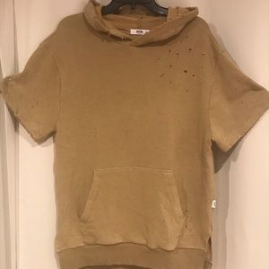 Short Sleeve Hoody - Towel-like Material